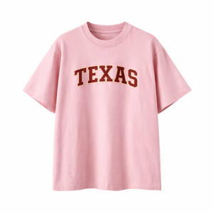 Texas State Pride T-Shirt in Pink / Dark Red