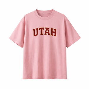 Utah State Pride T-Shirt in Pink / Burgundy