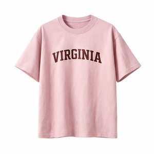 Virginia State Pride T-Shirt in Pink / Burgundy