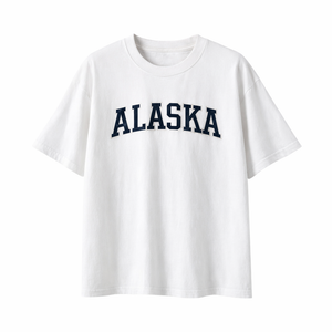 Alaska State Pride T-Shirt in White / Navy