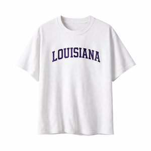 Louisiana State Pride T-Shirt in White / Purple