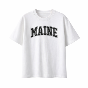 Maine State Pride T-Shirt in White / Black