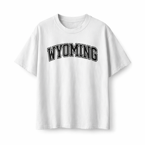 Wyoming State Pride T-Shirt in White / Black