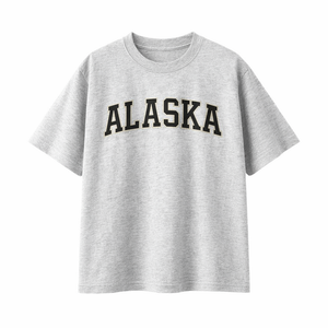 Alaska State Pride T-Shirt in White Gray / Charcoal