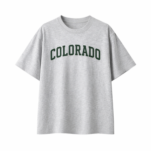 Colorado State Pride T-Shirt in White Gray / Forest Green