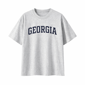 Georgia State Pride T-Shirt in White Gray / Navy