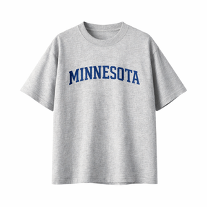 Minnesota State Pride T-Shirt in White Gray / Royal Blue