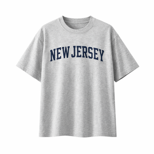 New Jersey State Pride T-Shirt in White Gray / Navy