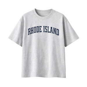Rhode Island State Pride T-Shirt in White Gray / Navy