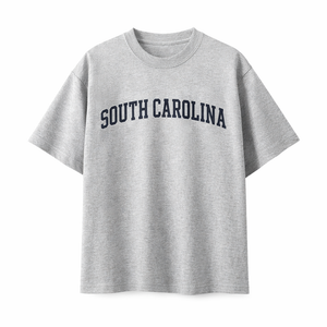 South Carolina State Pride T-Shirt in White Gray / Navy