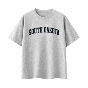 South Dakota State Pride T-Shirt in White Gray / Navy