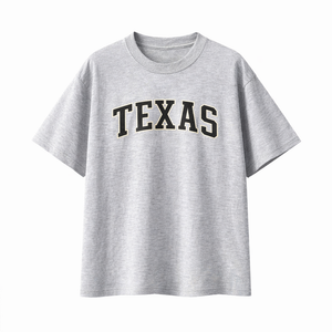 Texas State Pride T-Shirt in White Gray / Charcoal