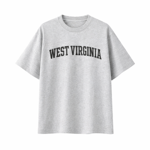 West Virginia State Pride T-Shirt in White Gray / Charcoal