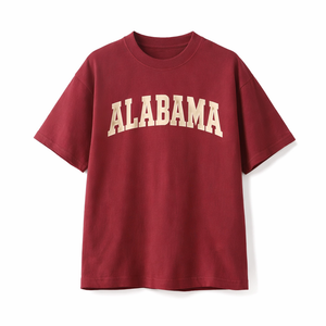 Alabama State Pride T-Shirt in Wine Gray / Cream