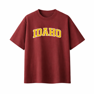 Idaho State Pride T-Shirt in Wine Gray / Gold