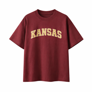 Kansas State Pride T-Shirt in Wine Gray / Sand