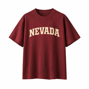 Nevada State Pride T-Shirt in Wine Gray / Cream