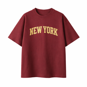 New York State Pride T-Shirt in Wine Gray / Cream