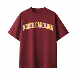 North Carolina State Pride T-Shirt in Wine Gray / Gold