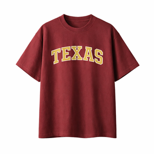 Texas State Pride T-Shirt in Wine Gray / Sand