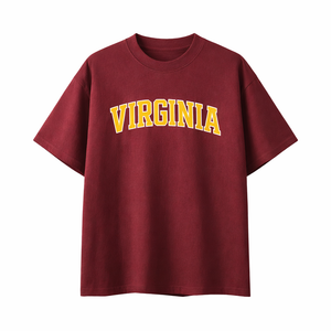 Virginia State Pride T-Shirt in Wine Gray / Gold