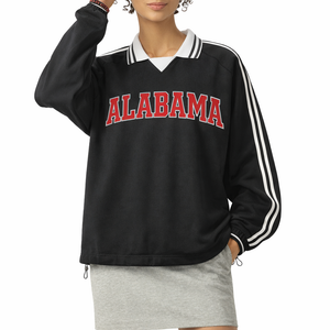 Alabama College Varsity Sweatshirt in Black / Red — lifestyle 1