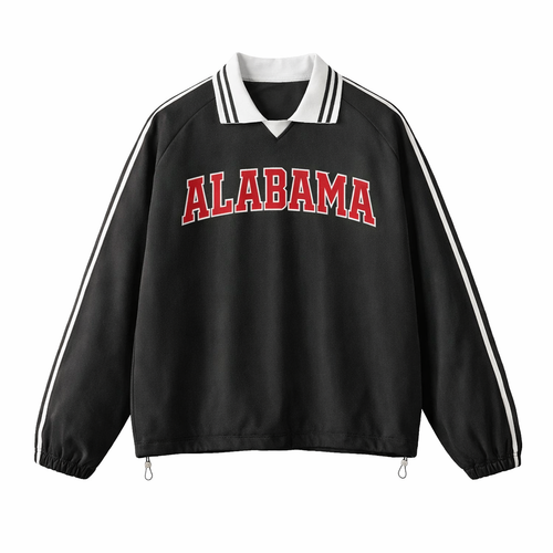 Alabama College Varsity Sweatshirt in Black / Red