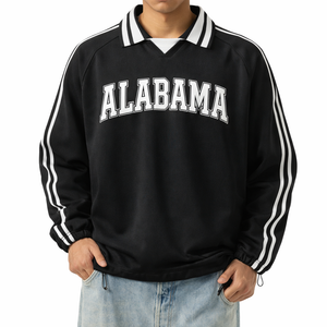 Alabama College Varsity Sweatshirt in Black / White — lifestyle 1