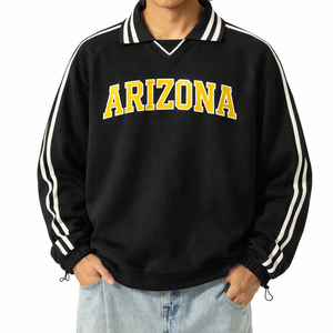 Arizona College Varsity Sweatshirt in Black / Yellow — lifestyle 1