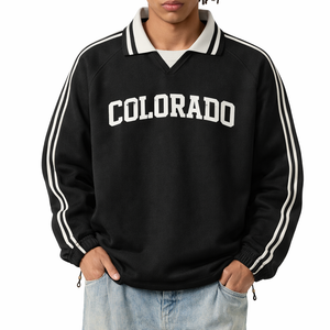 Colorado College Varsity Sweatshirt in Black / White — lifestyle 1