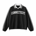Connecticut College Varsity Sweatshirt in Black / White