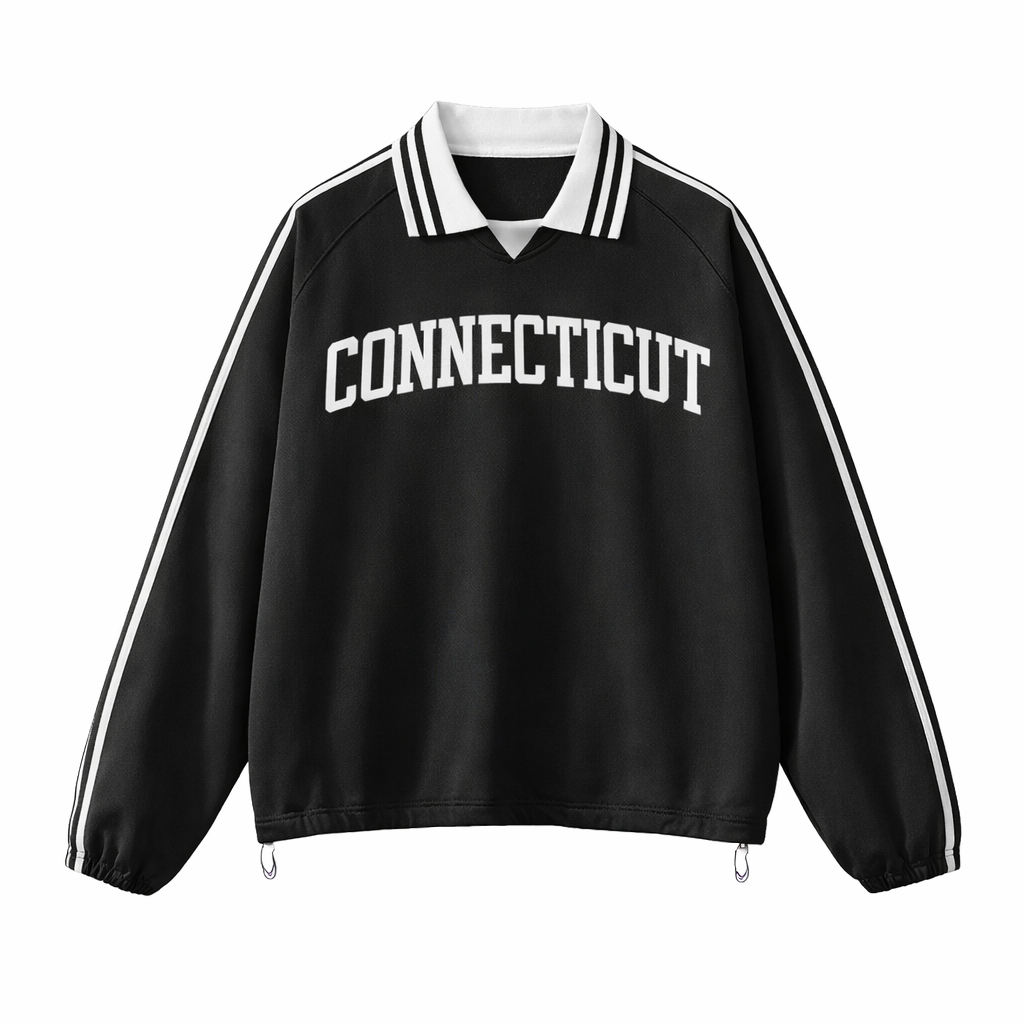 Connecticut College Varsity Sweatshirt in Black / White