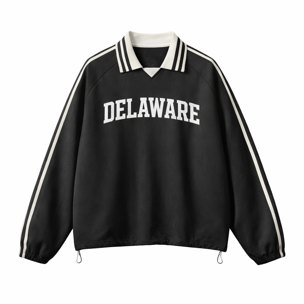 Delaware College Varsity Sweatshirt in Black / White