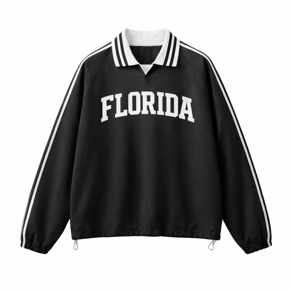 Florida College Varsity Sweatshirt in Black / White