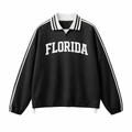 Florida College Varsity Sweatshirt in Black / White