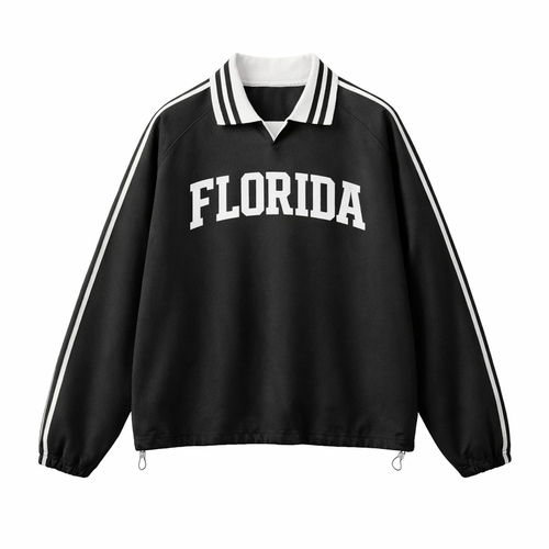 Florida College Varsity Sweatshirt in Black / White
