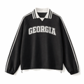 Georgia College Varsity Sweatshirt in Black / White