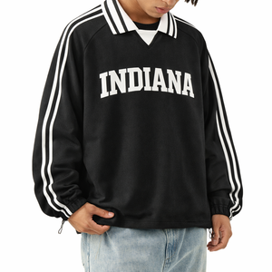 Indiana College Varsity Sweatshirt in Black / White — lifestyle 2