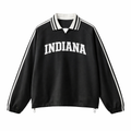 Indiana College Varsity Sweatshirt in Black / White
