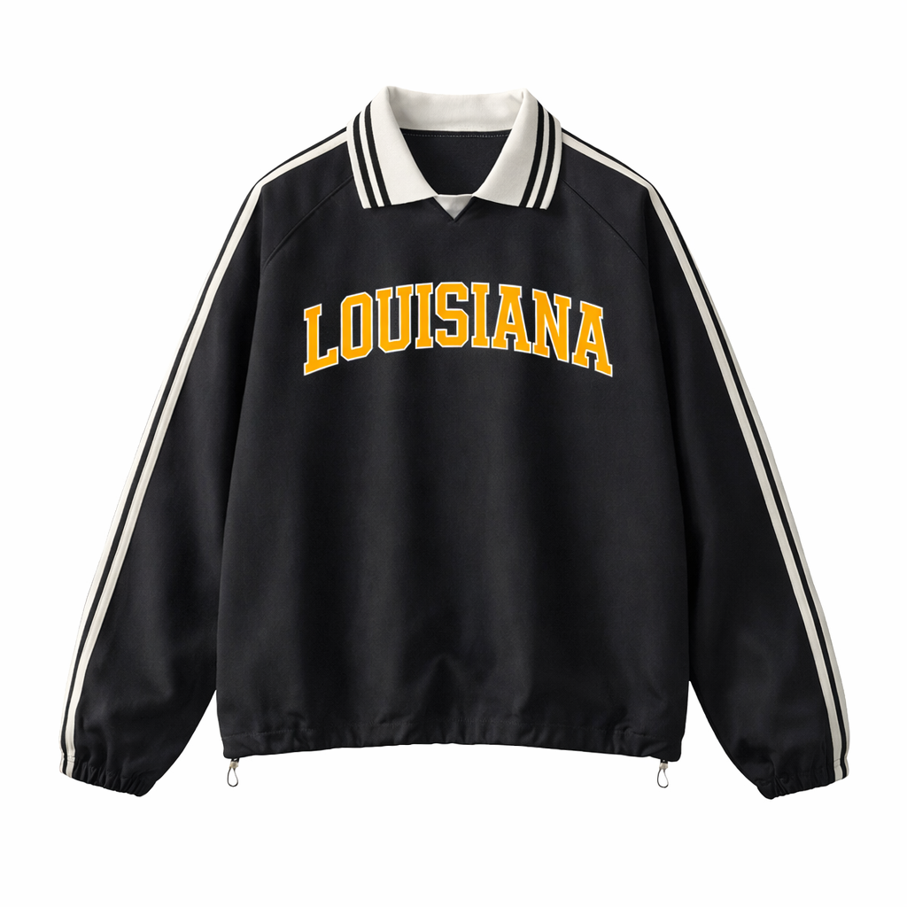 Louisiana College Varsity Sweatshirt in Black / Gold