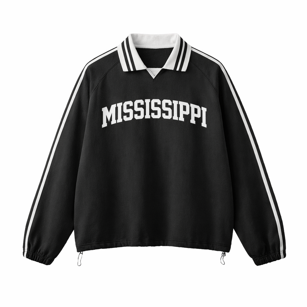 Mississippi College Varsity Sweatshirt in Black / White
