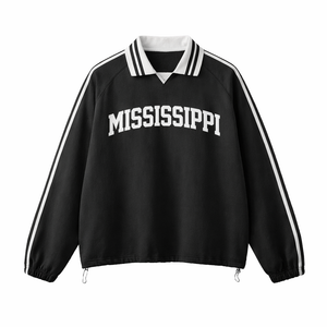 Mississippi College Varsity Sweatshirt in Black / White