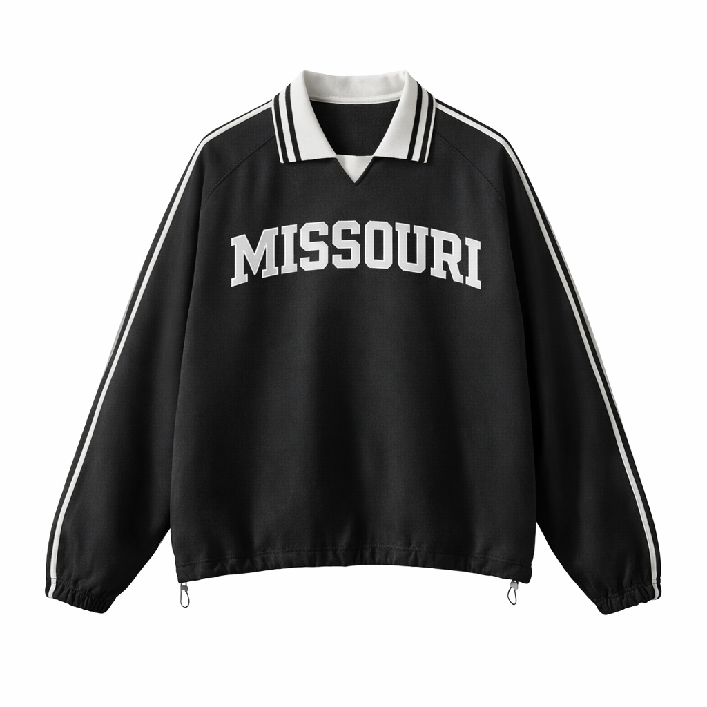 Missouri College Varsity Sweatshirt in Black / White