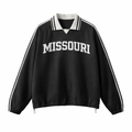 Missouri College Varsity Sweatshirt in Black / White