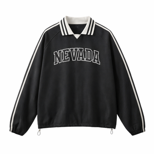 Nevada College Varsity Sweatshirt in Black / White