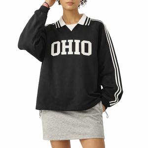 Ohio College Varsity Sweatshirt in Black / White — lifestyle 1