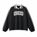 Ohio College Varsity Sweatshirt in Black / White