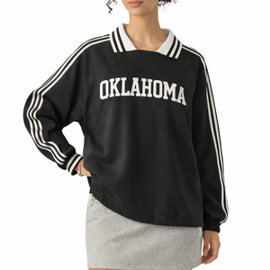 Oklahoma College Varsity Sweatshirt in Black / White — lifestyle 2