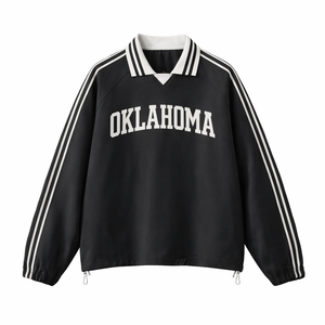 Oklahoma College Varsity Sweatshirt in Black / White