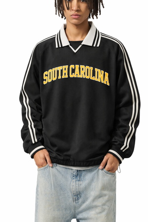 South Carolina College Varsity Sweatshirt in Black / Gold — lifestyle 1